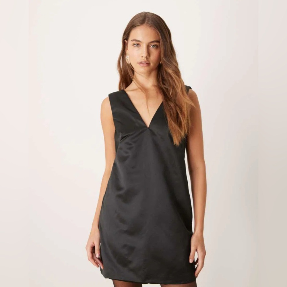 Abercrombie & Fitch Black Satin Dress